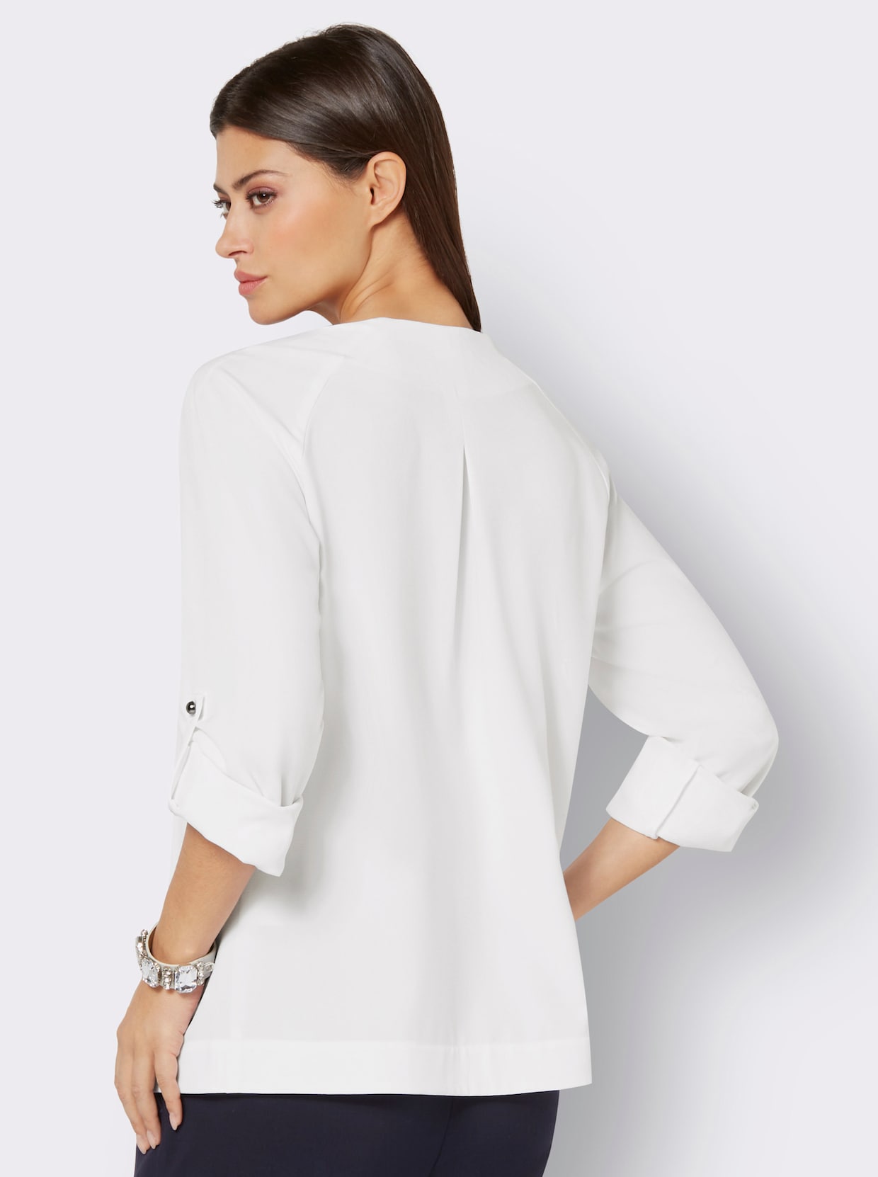 Blouse met lange mouwen - ecru