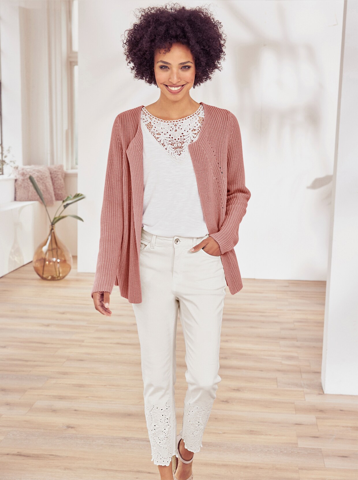 heine Strickjacke - hortensie