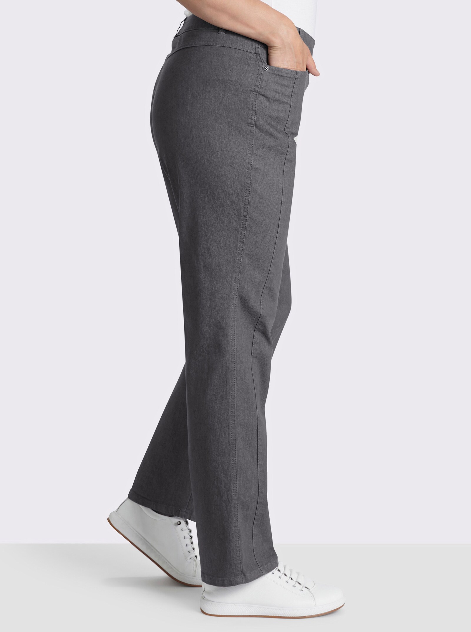 Cosma Gerade Jeans mit Bauch-weg-Effekt - grau