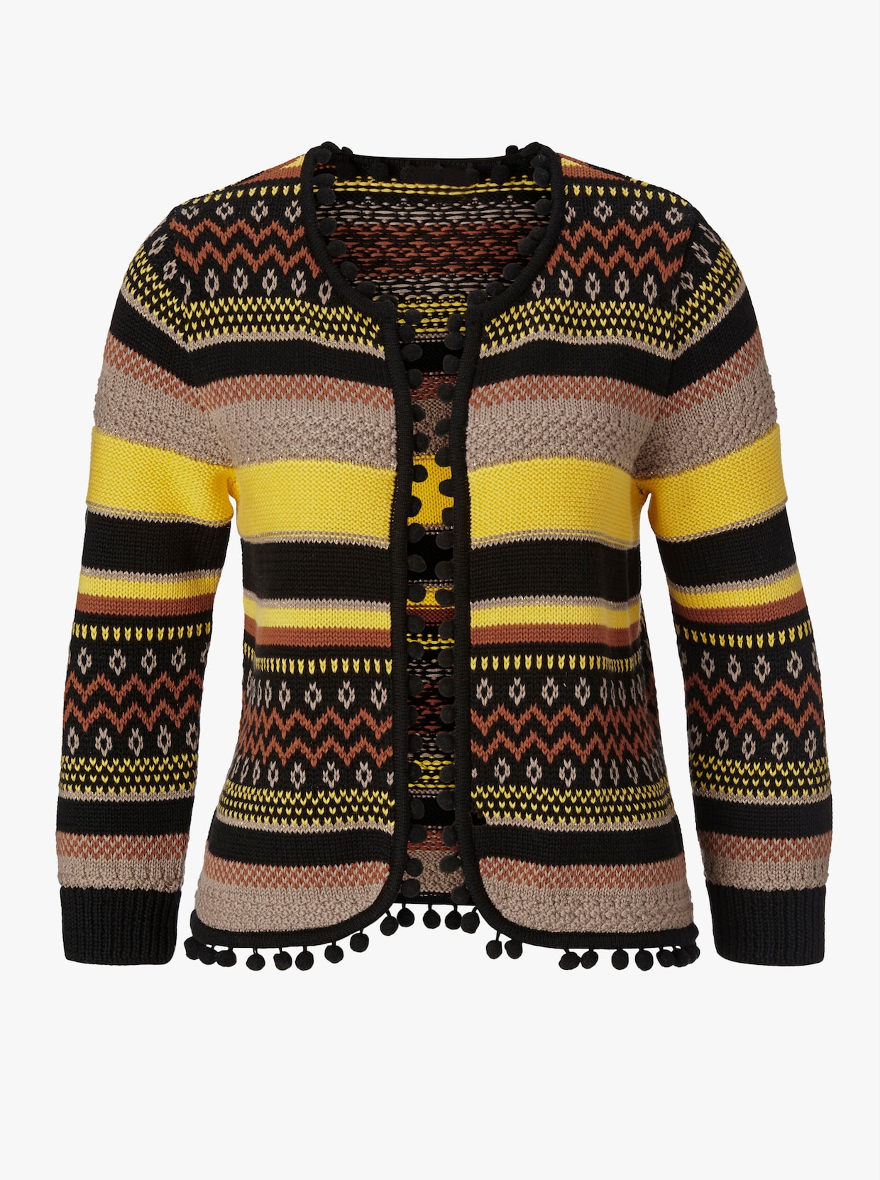 Pletený sveter - pestrá vzorovaná