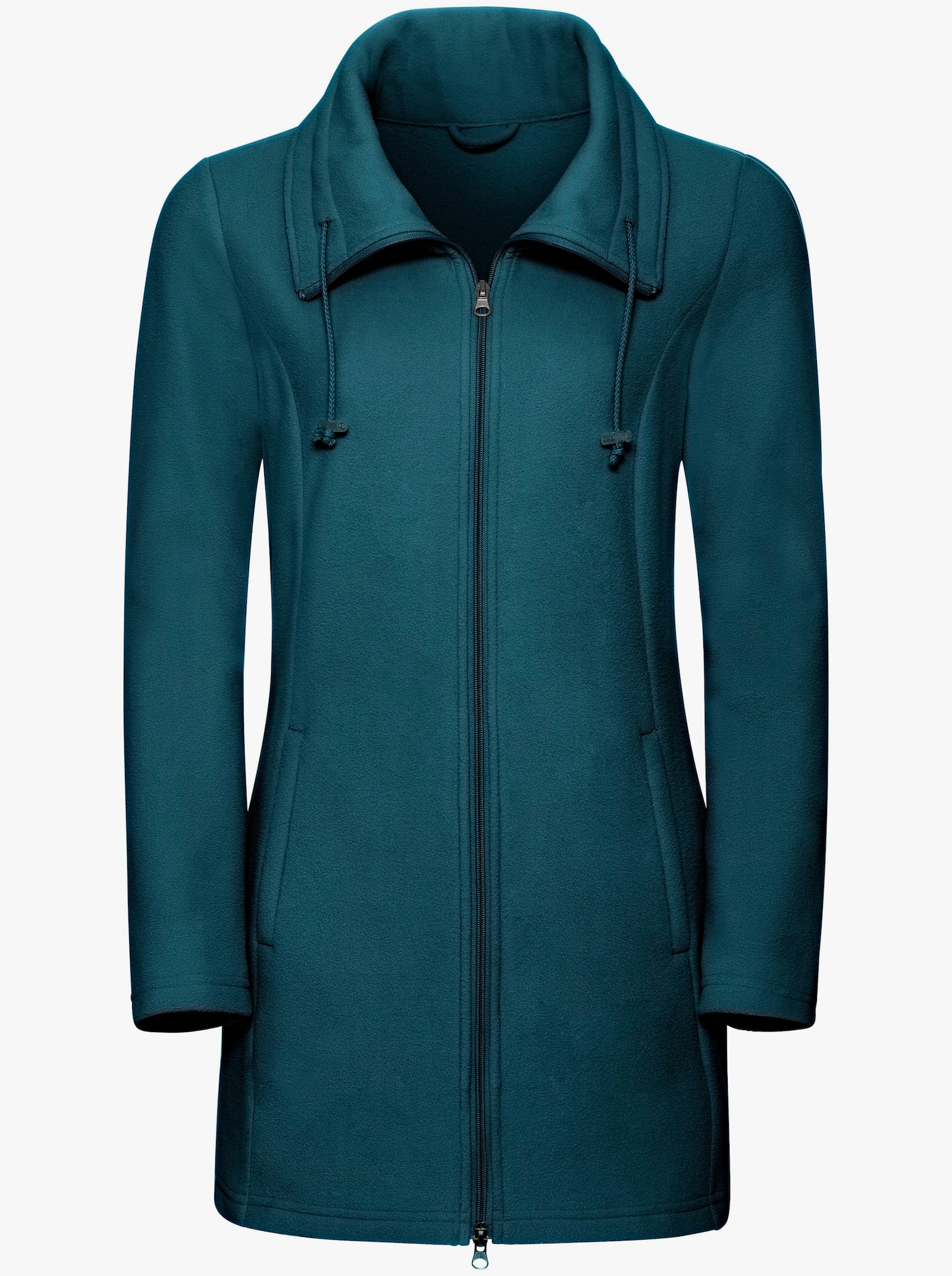 Fleecejacke mit 2-Wege-Reißverschluss - petrol