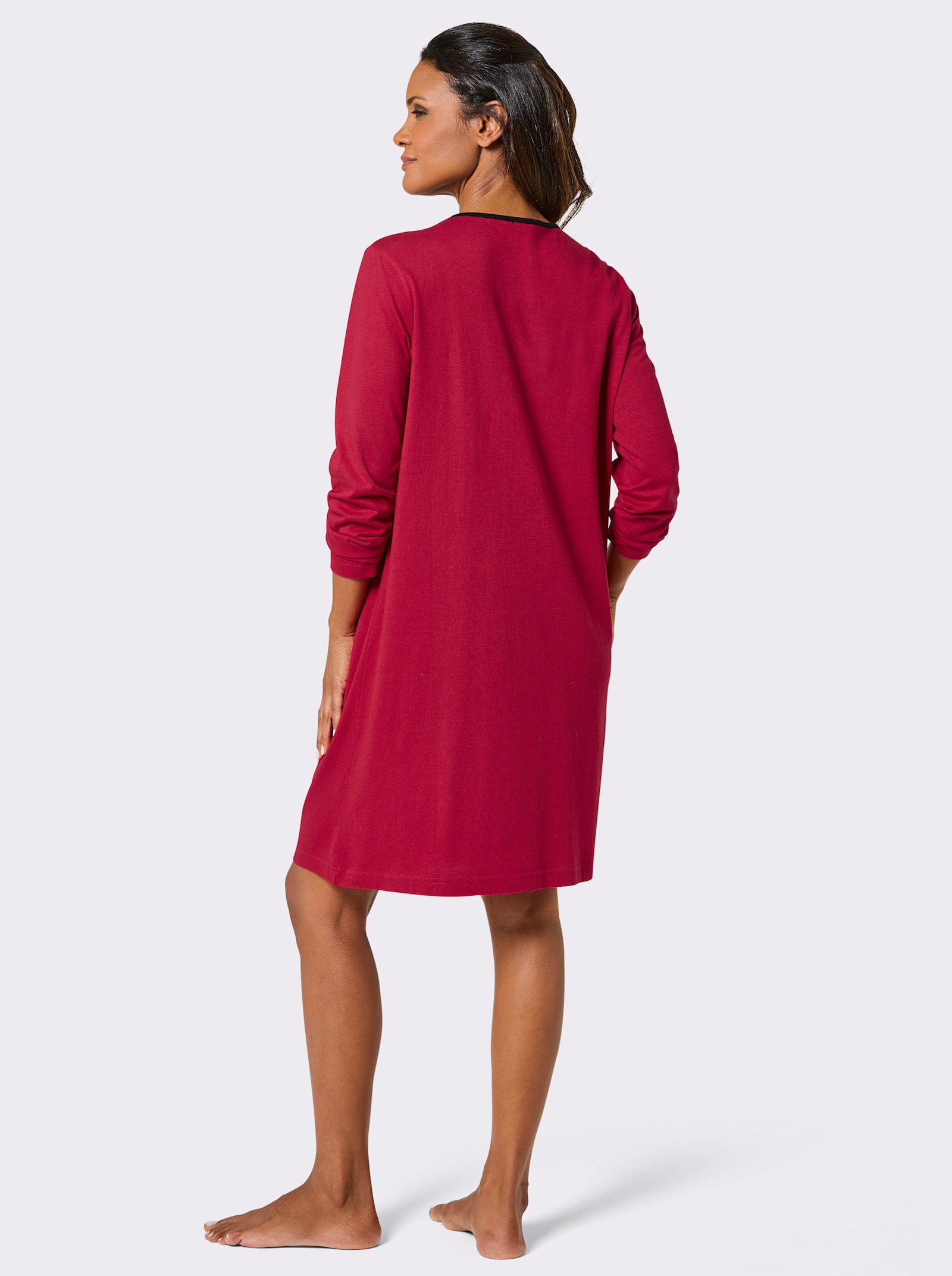 wäschepur Sleepshirts - rot-bedruckt + weiß-bedruckt