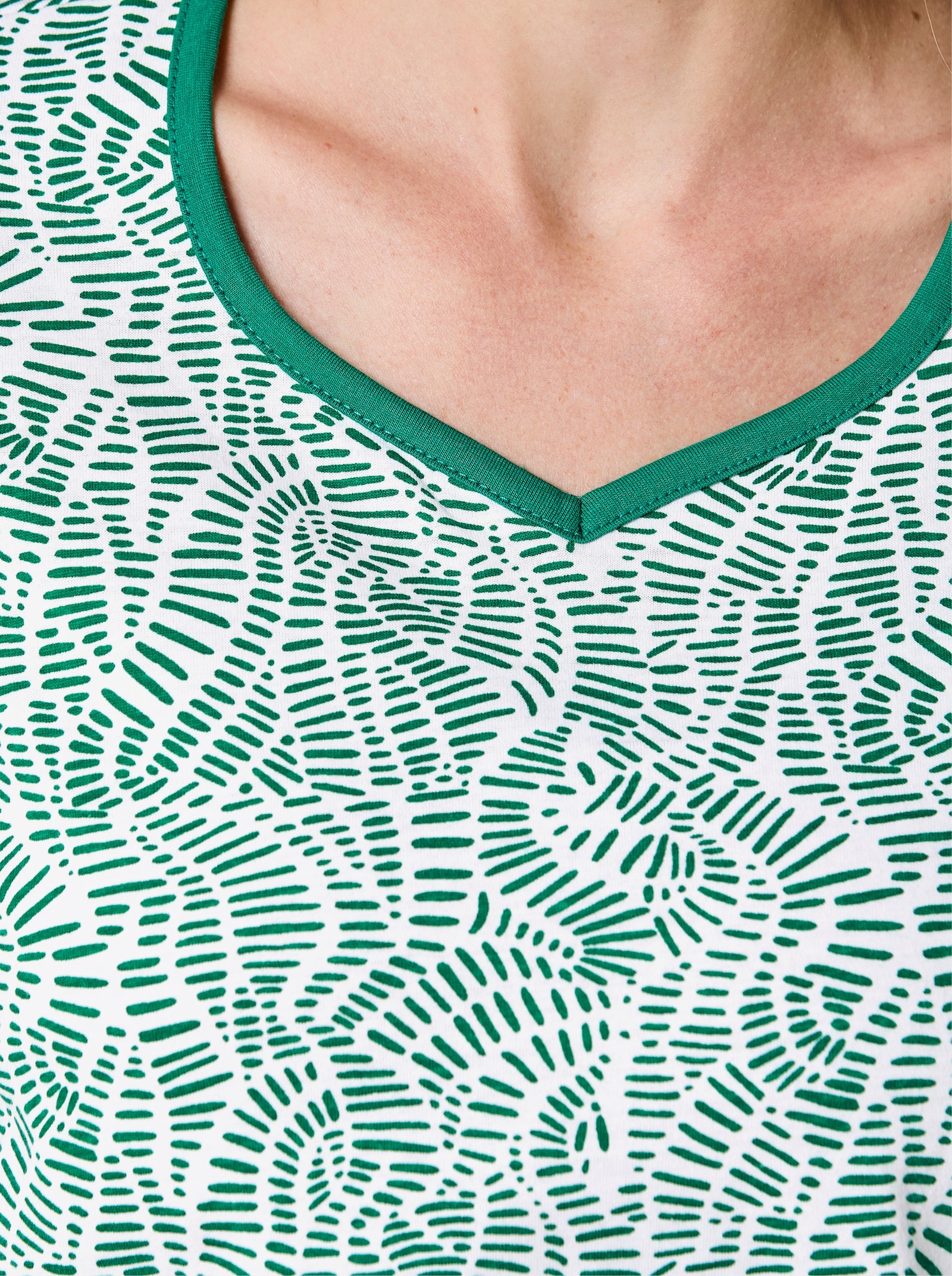 wäschepur Schlafanzüge - grün-weiss-bedruckt + weiss-grün-bedruckt