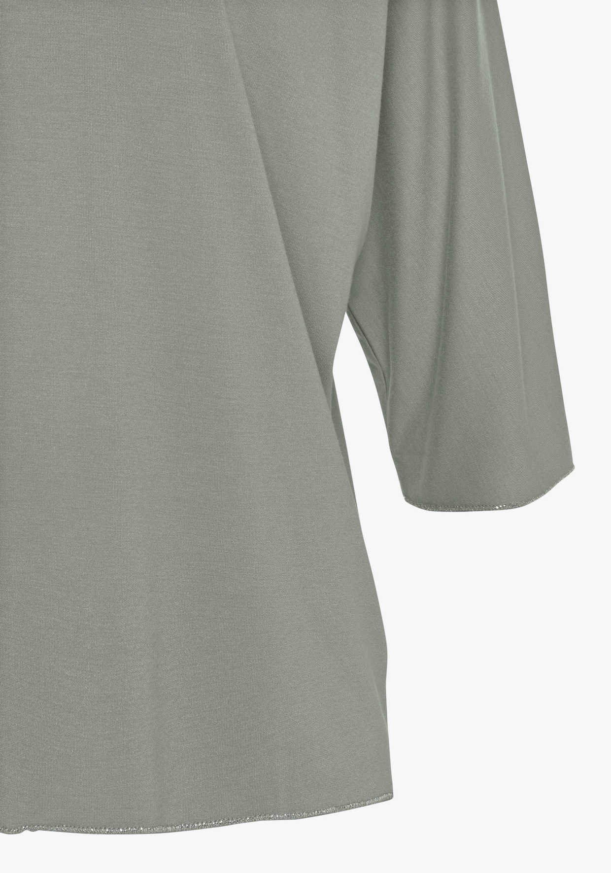 LASCANA T-shirt à manches 3/4 - vert gris