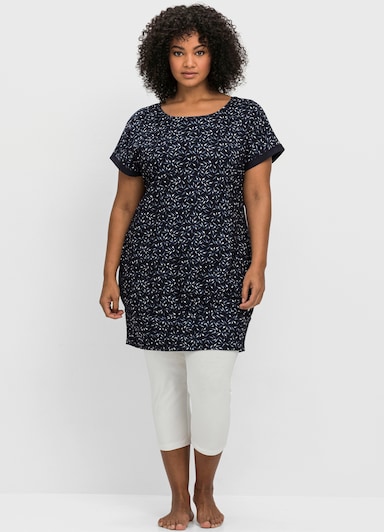 sheego Freizeitkleid - marine bedruckt