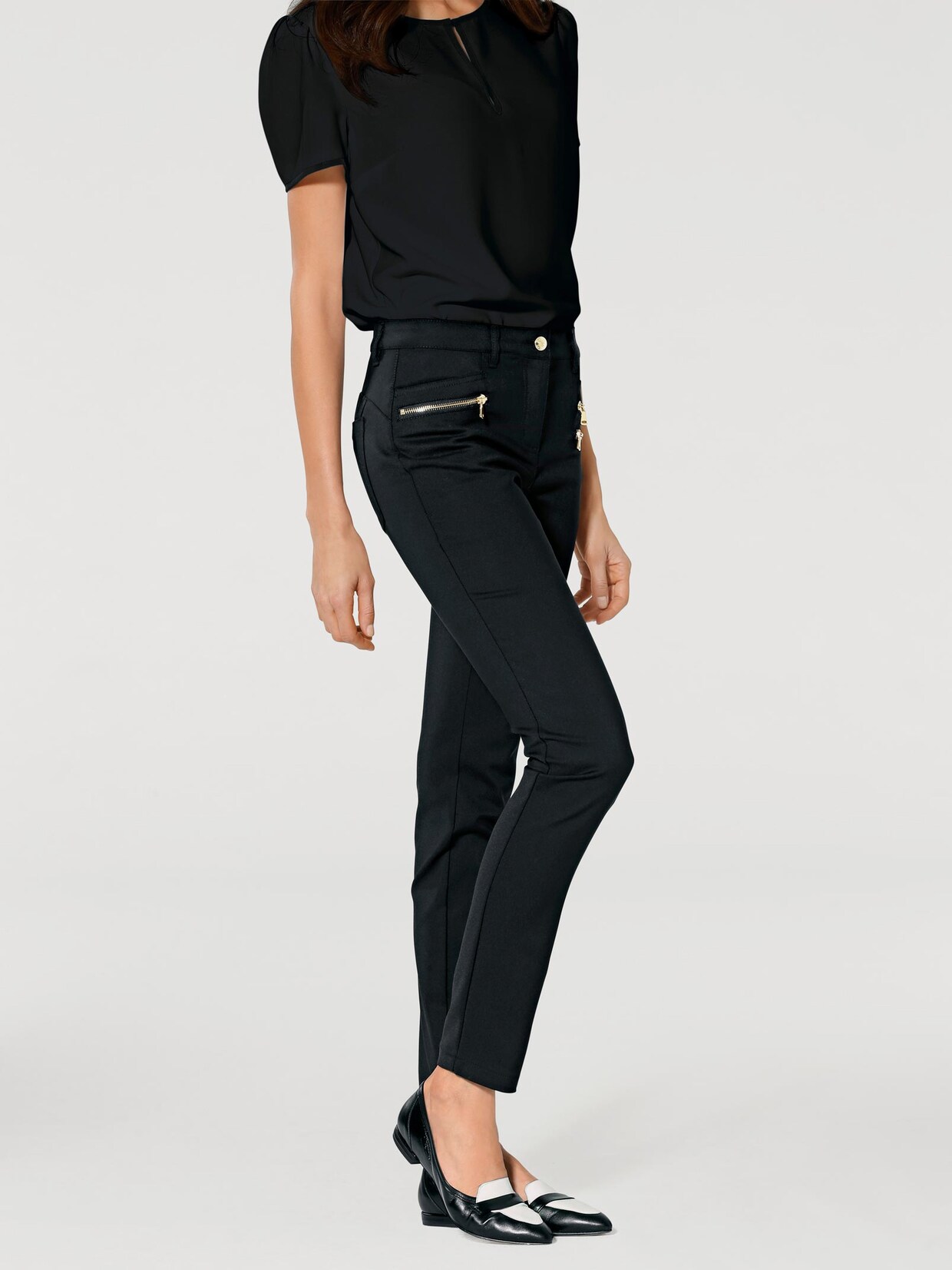 Linea Tesini Bauchweg-Hose - schwarz