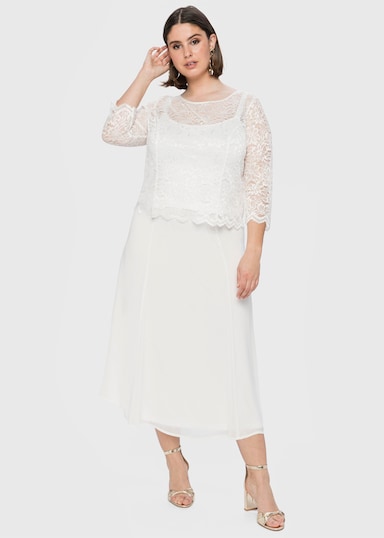 sheego Chiffonrock - offwhite