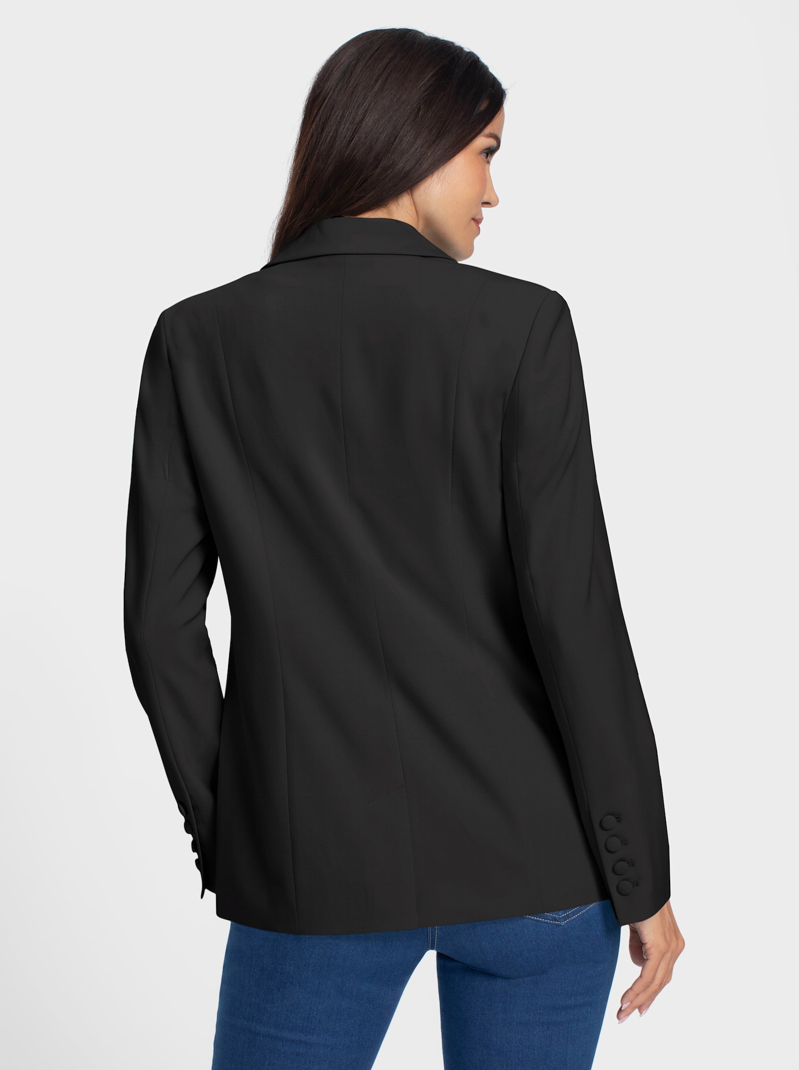 heine Blazer mit Saumschlitz hinten - schwarz