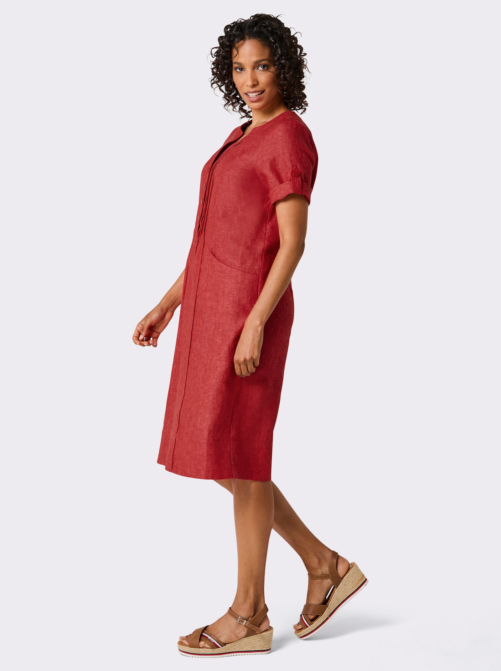 CREATION L PREMIUM Sommerkleid - rot-meliert