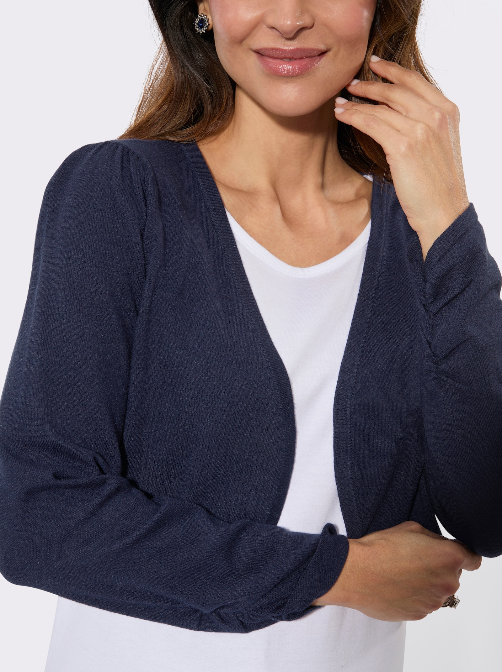 Bolero in offener Form - marine