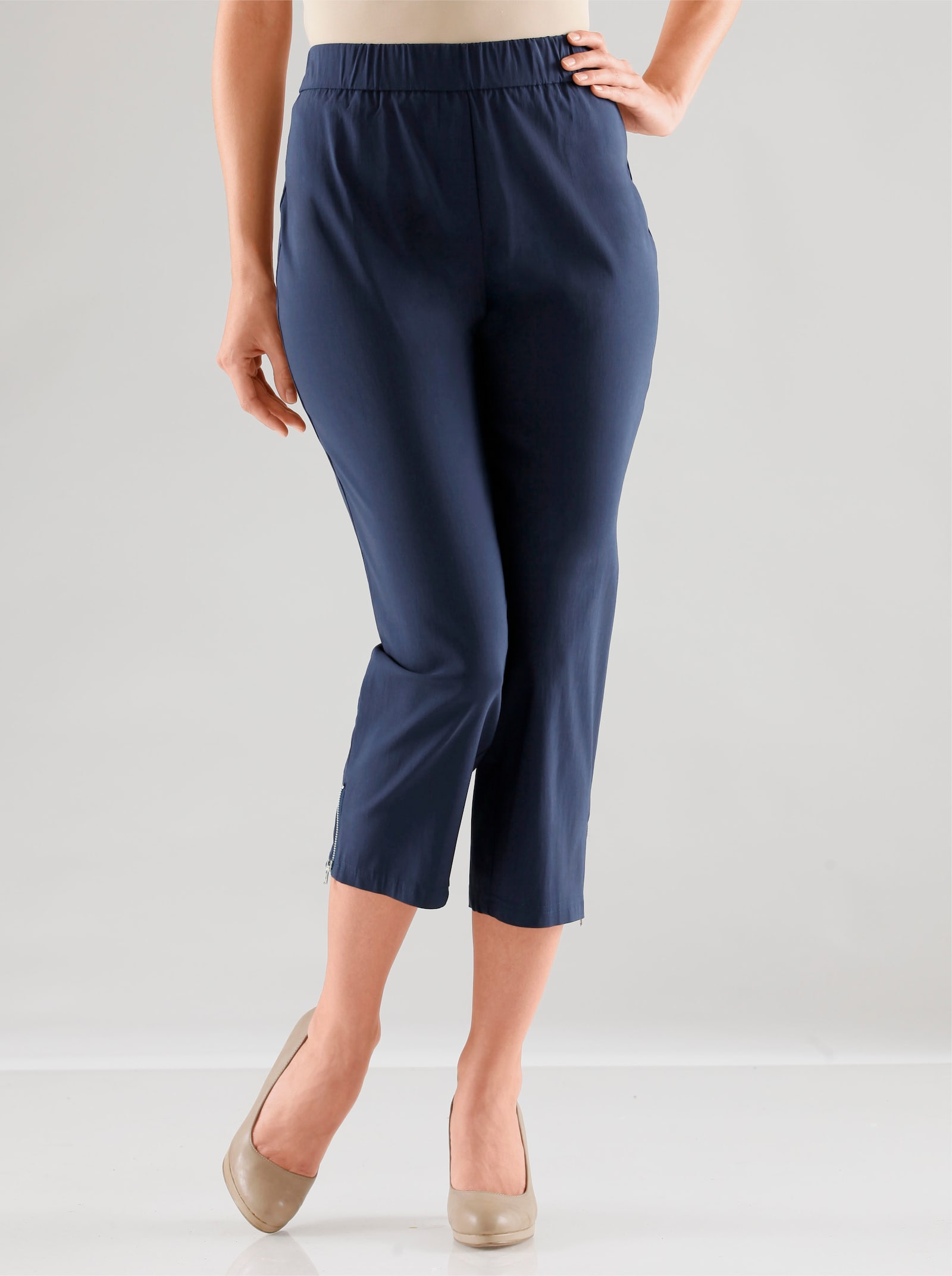 Adelina by Scheiter 7/8-broek van bengaline - marine