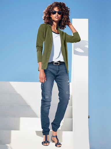 heine Blazer en jersey - vert olive