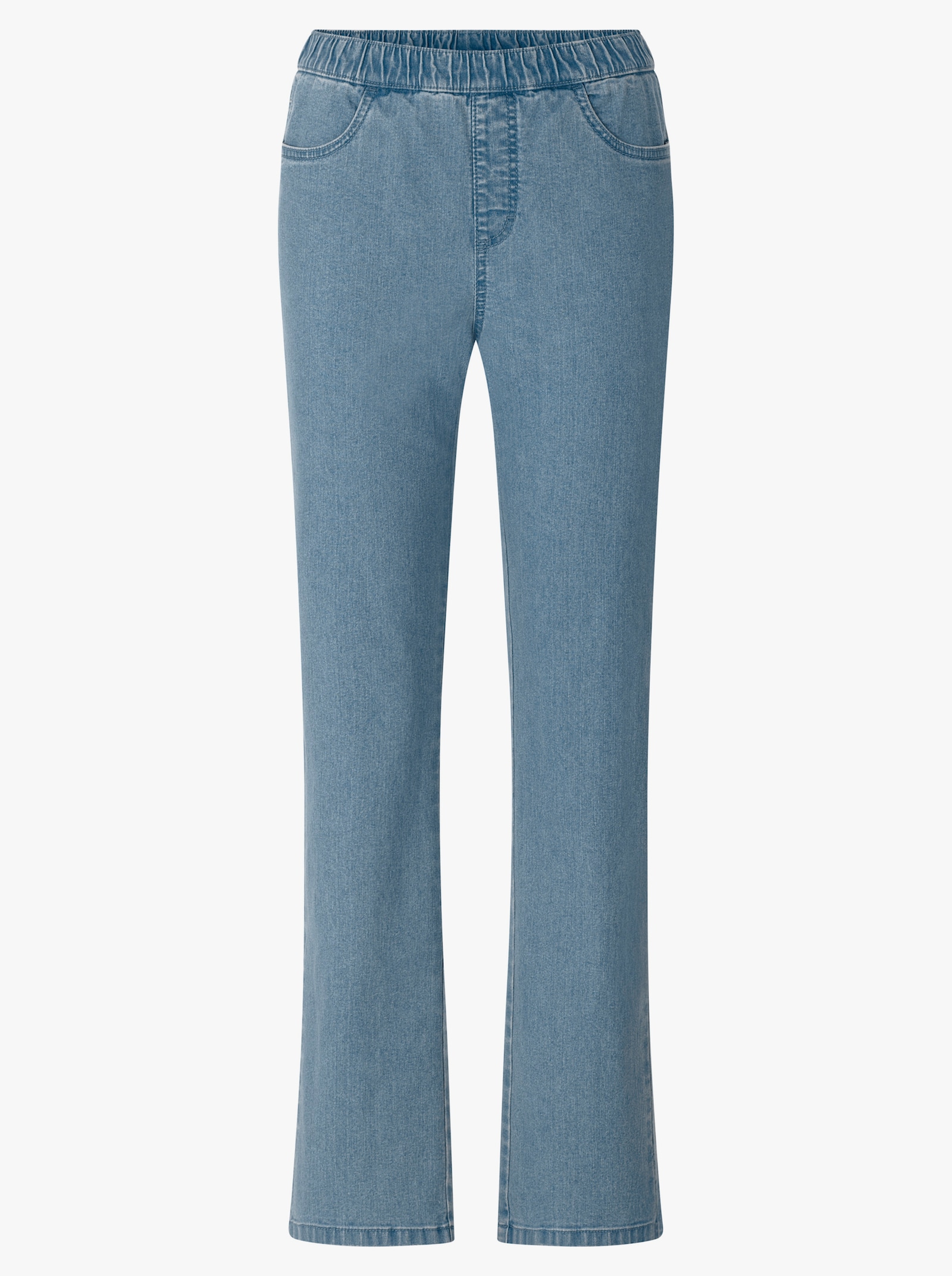 Jeans met geborduurde achterzakken - blue-bleached