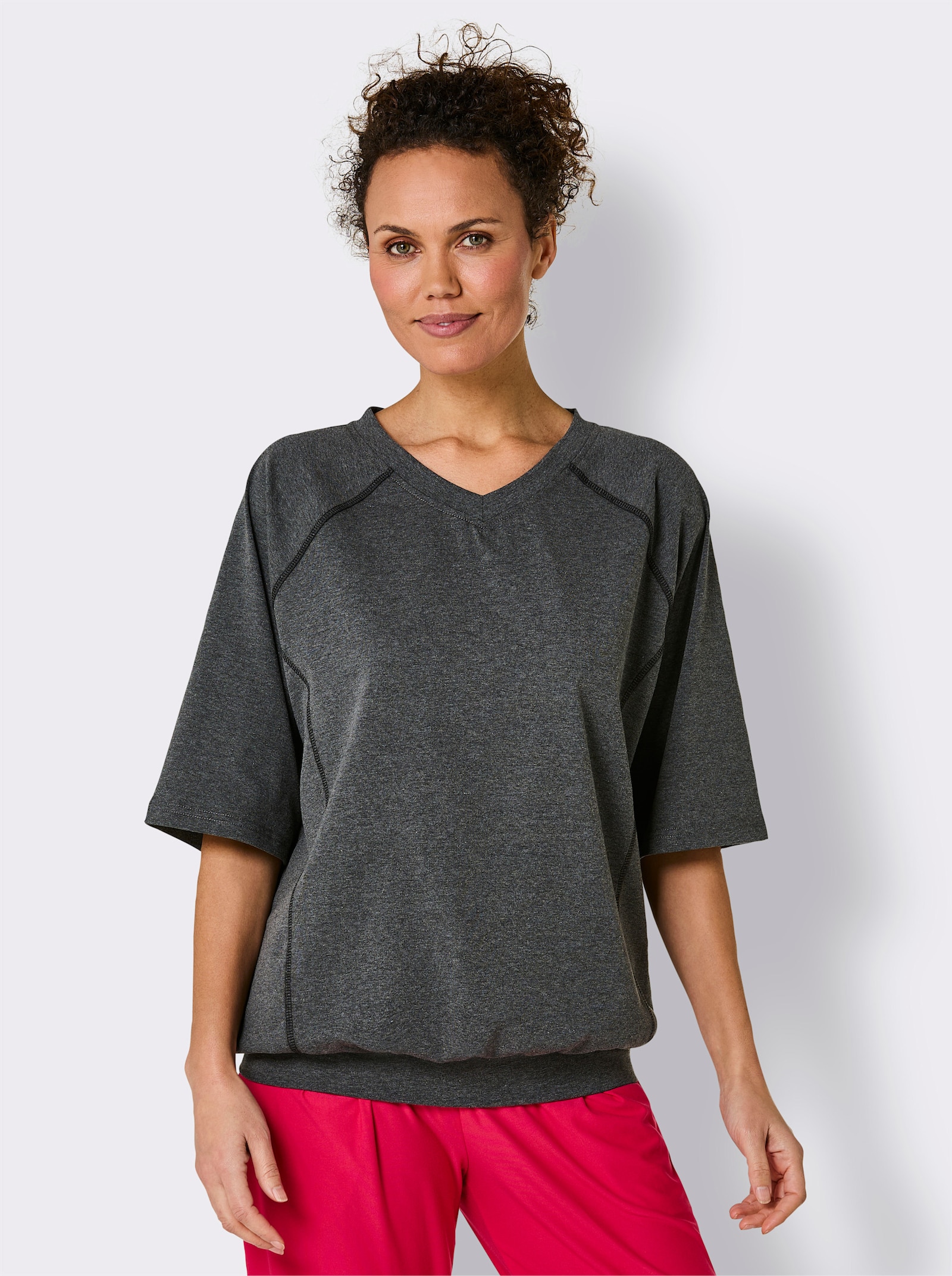 Catamaran Sports Functioneel shirt met raglanmouwen - antraciet gemêleerd