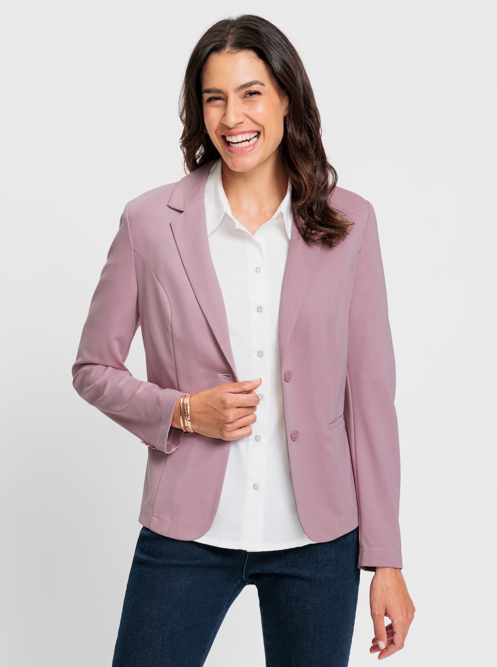 Jerseyblazer in Interlock-Qualität - mauve