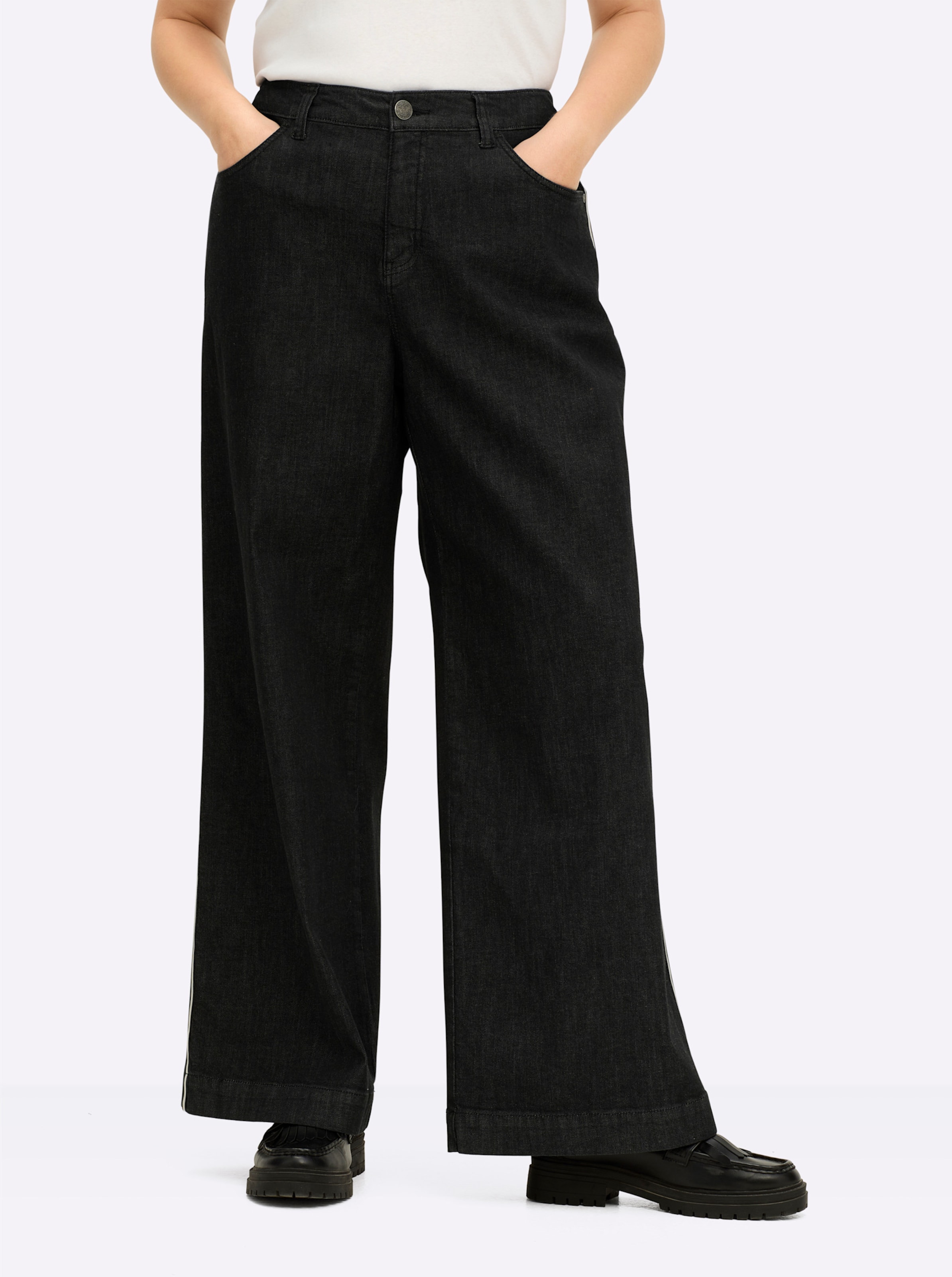 jeans mit weitem bein für kleine frauen
