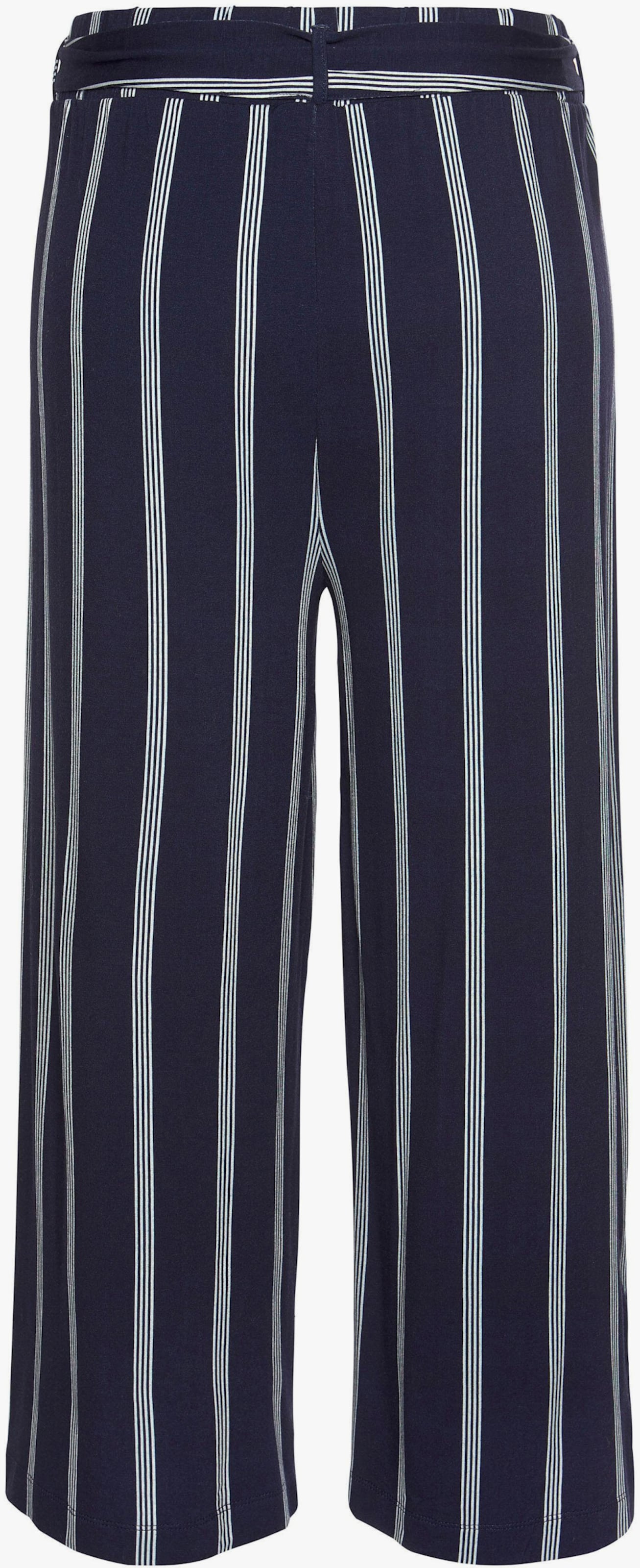 LASCANA Pantalon large - marine-blanc à rayures