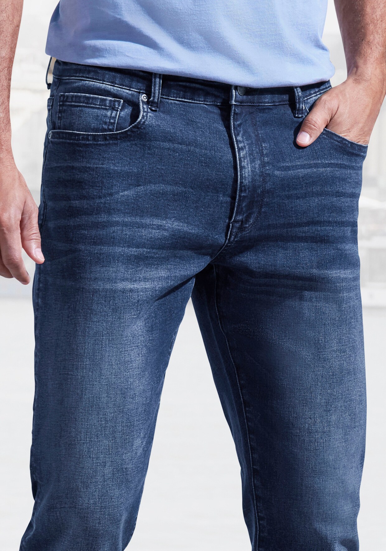 5-Pocket-Jeans - dark-blue-denim