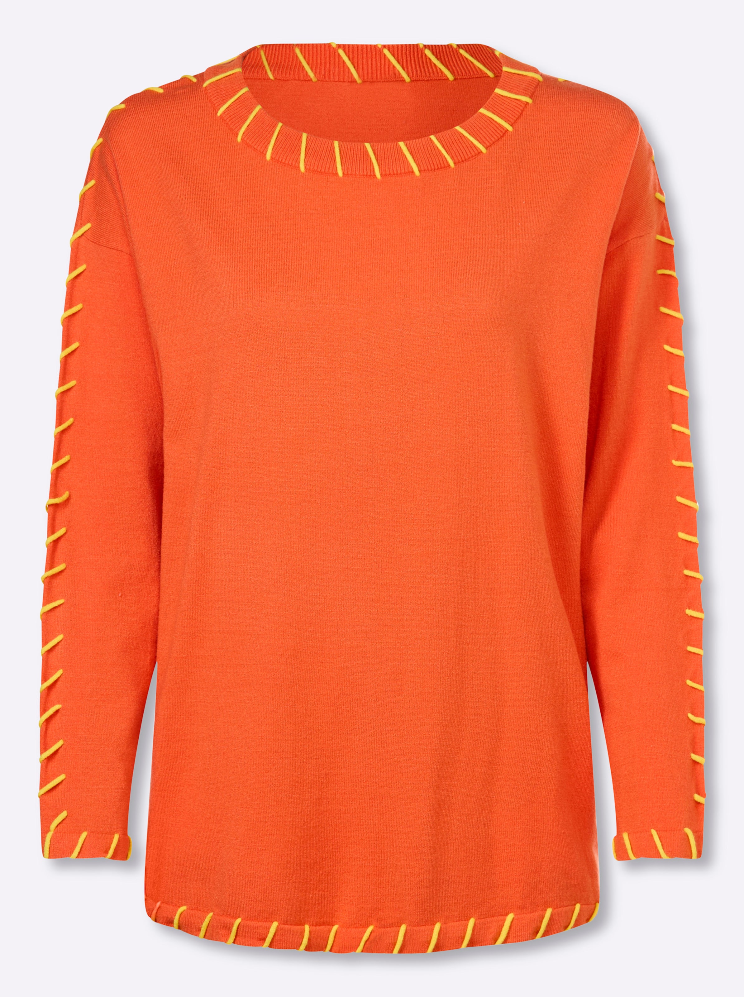 Heine Damen Orange Rundhalspullover "Pullover" von Baur - Bild 2