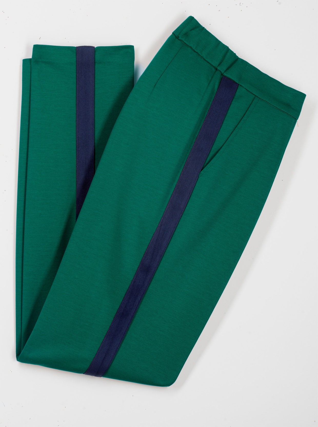 Žerzejové kalhoty - zelená