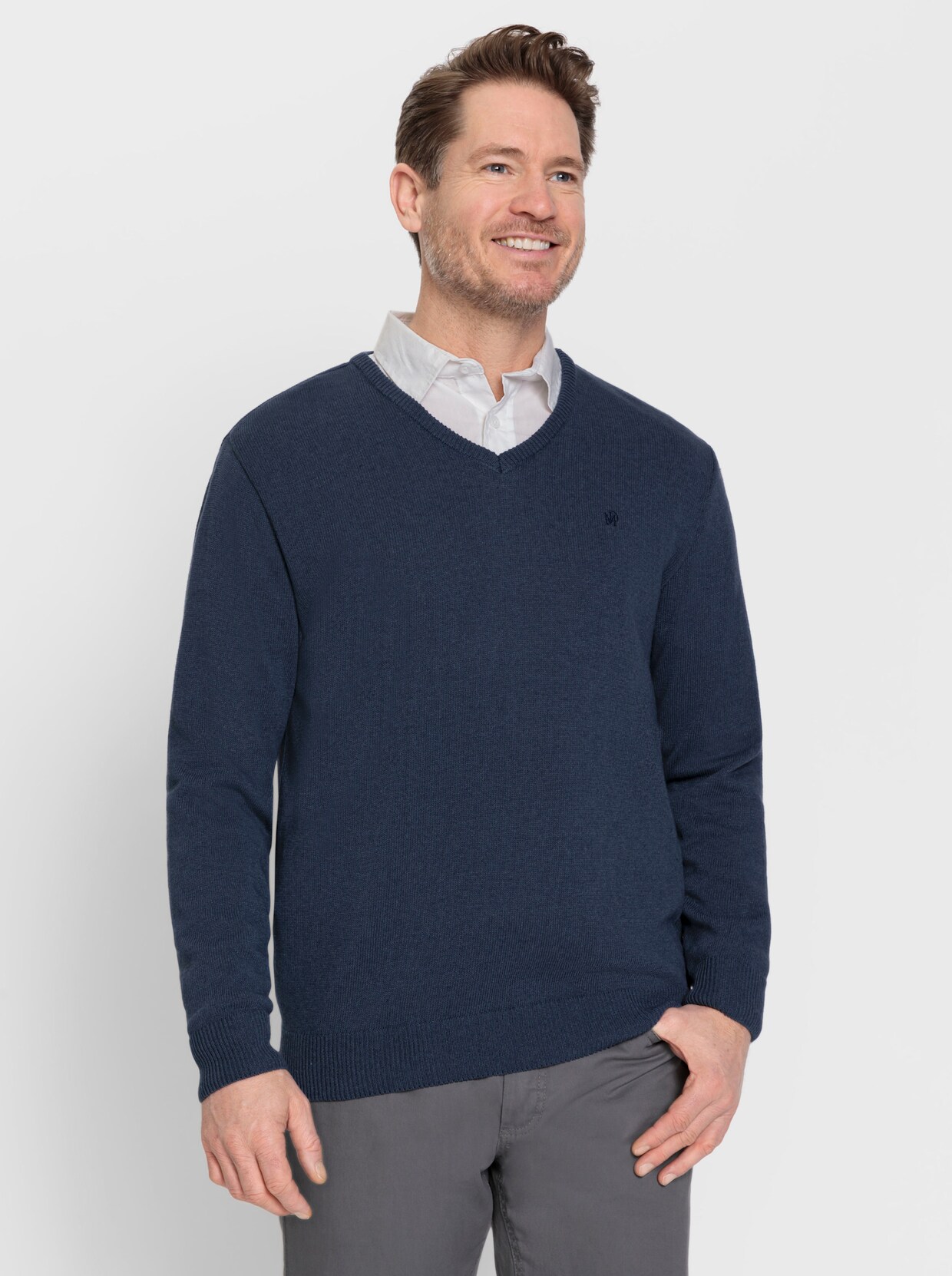 Marco Donati Pullover - jeansblau-meliert