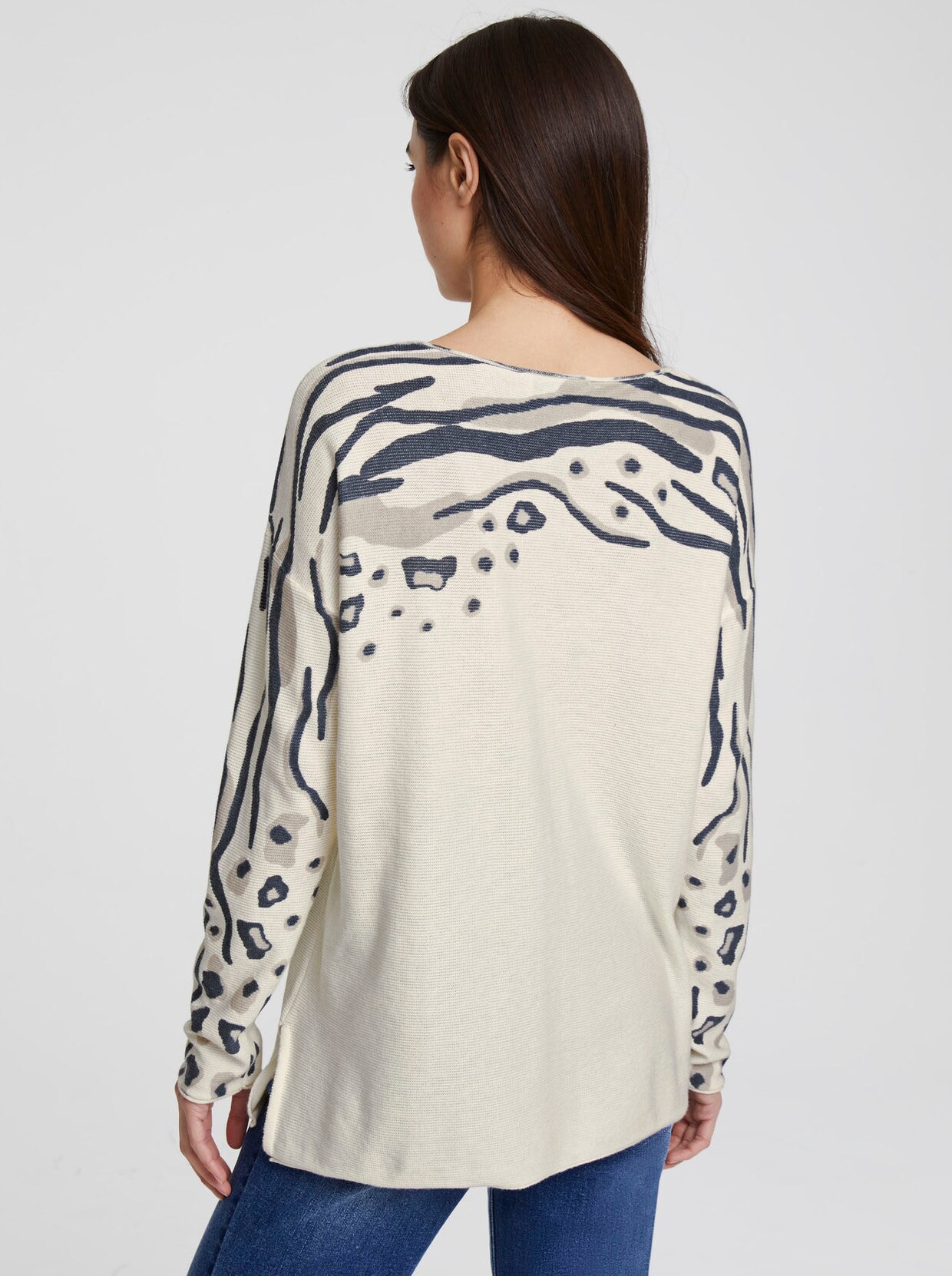 heine Pullover met print - bont