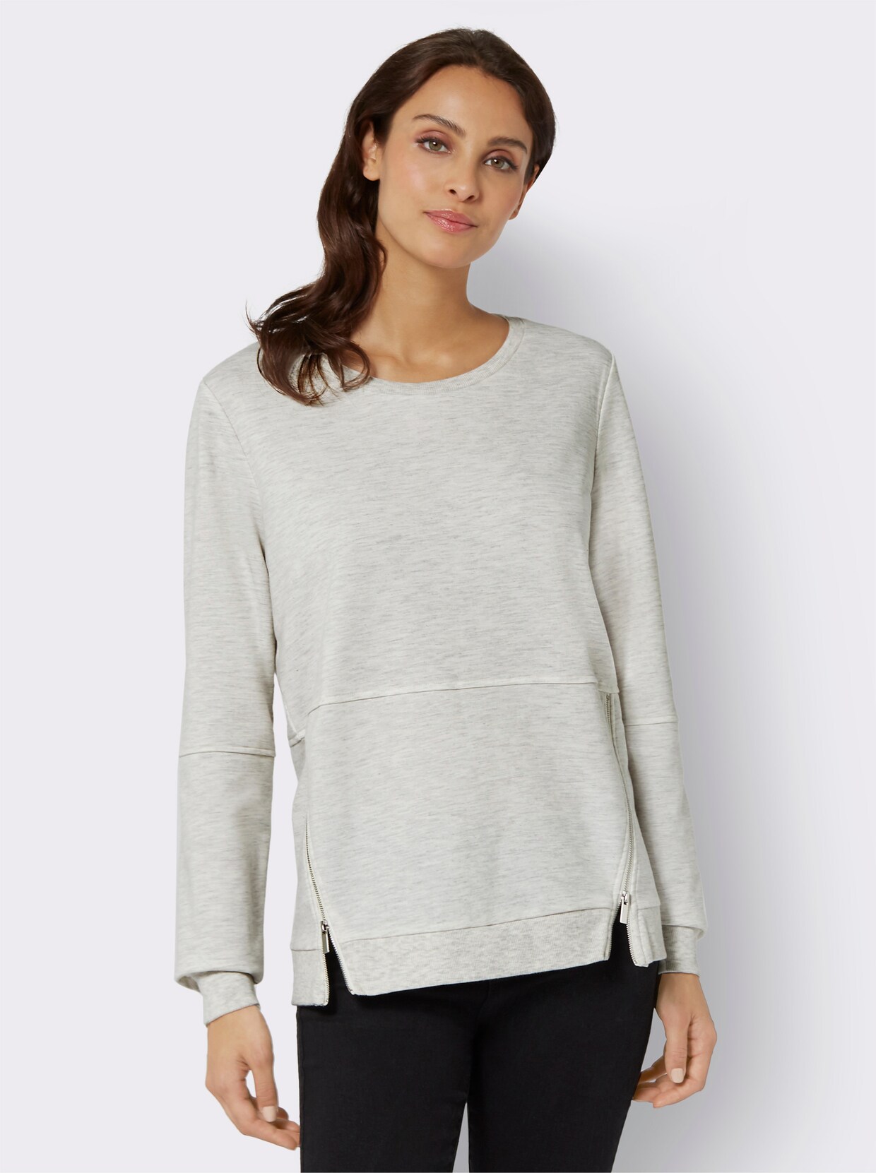 Sweatshirt - champagner-meliert