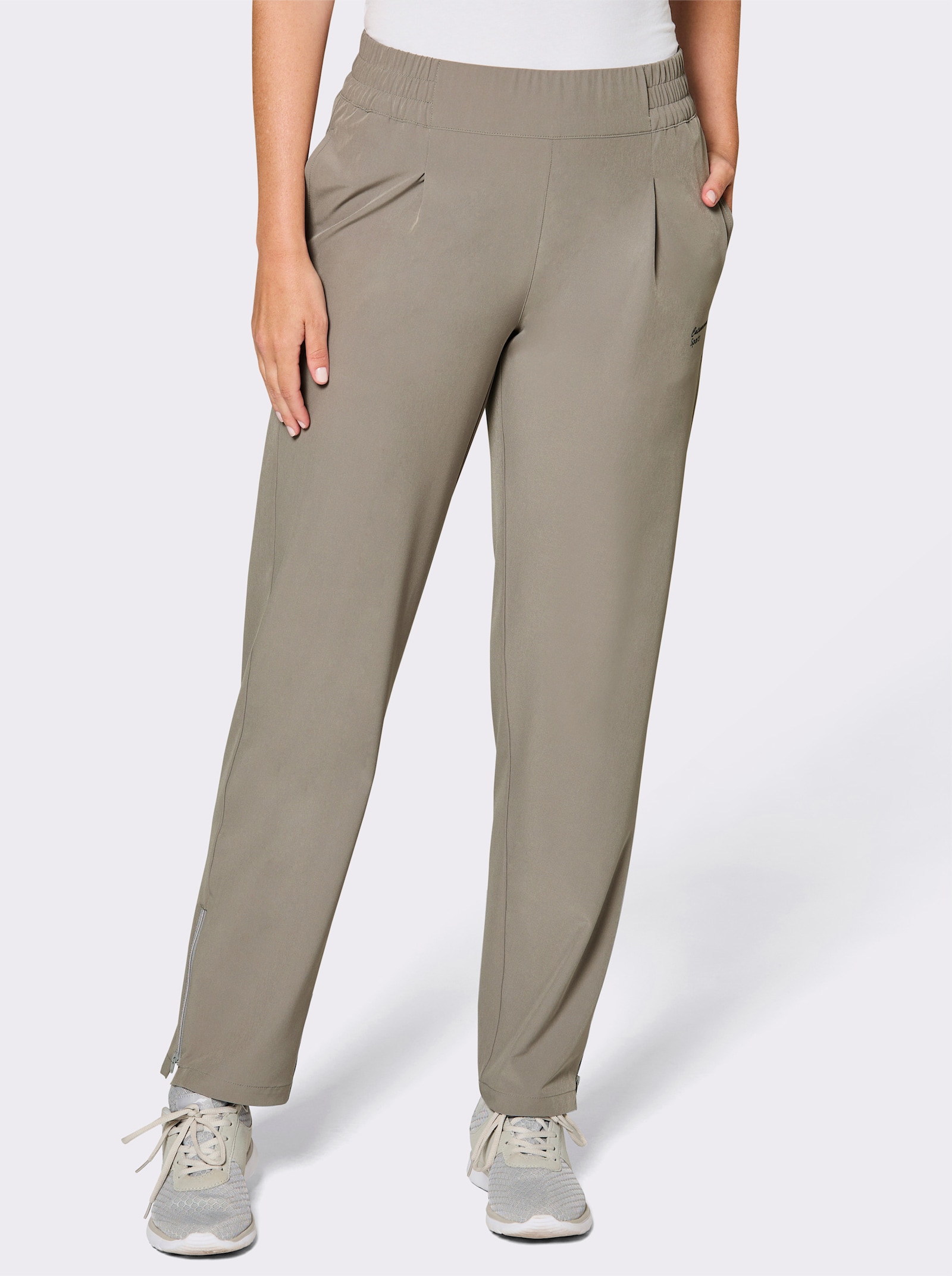 Catamaran Sports Funktionshose mit Reißverschluss am Beinabschluss - schlamm