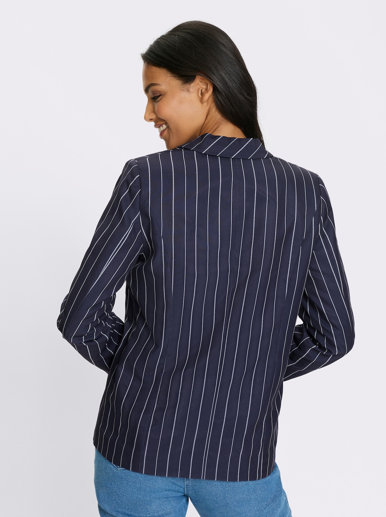 Blazer - marine-weiß-gestreift