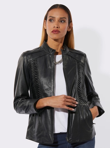 Mainpol Lederblazer - schwarz