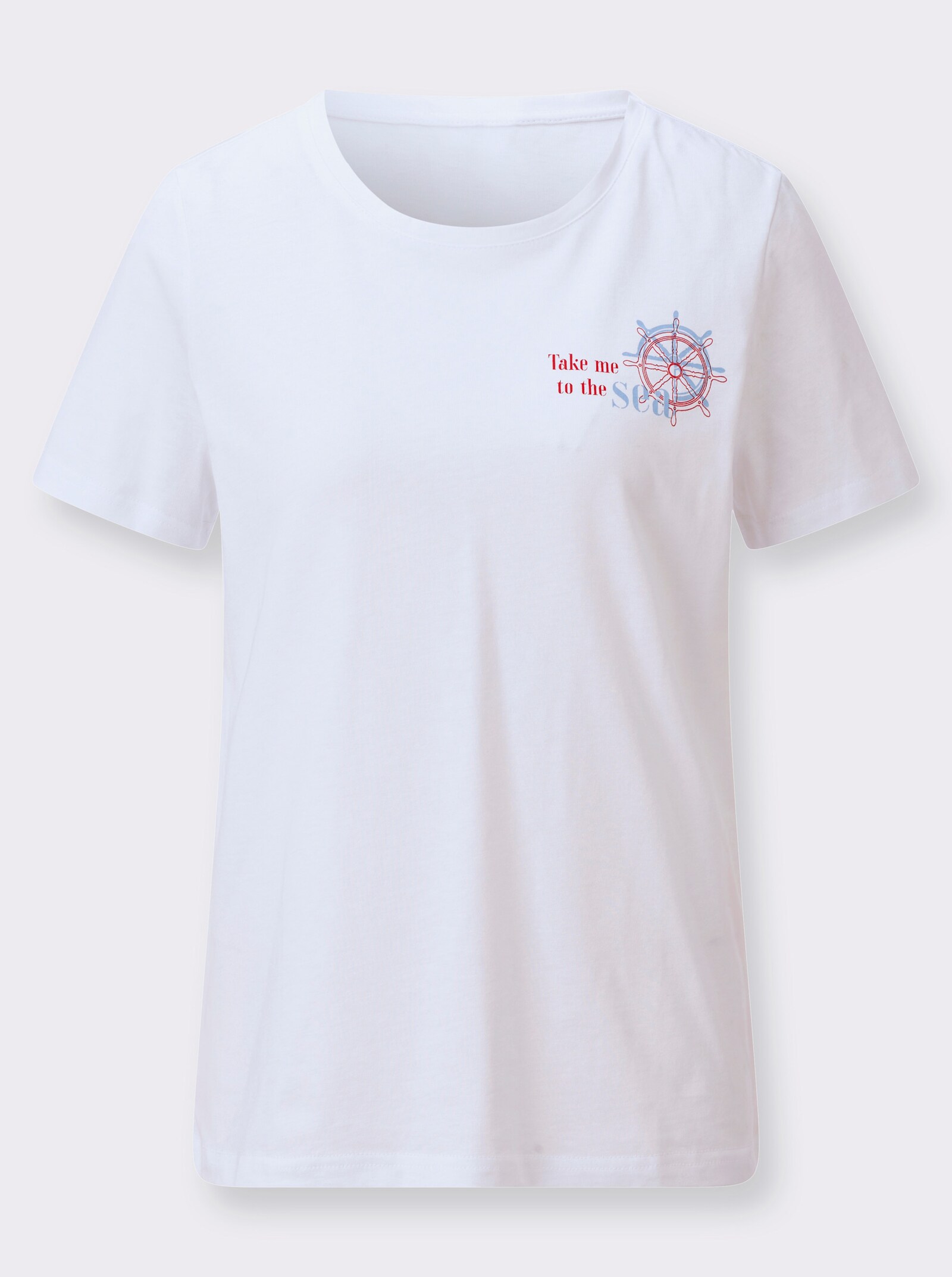 Shirt in Single-Jersey-Qualität - weiß