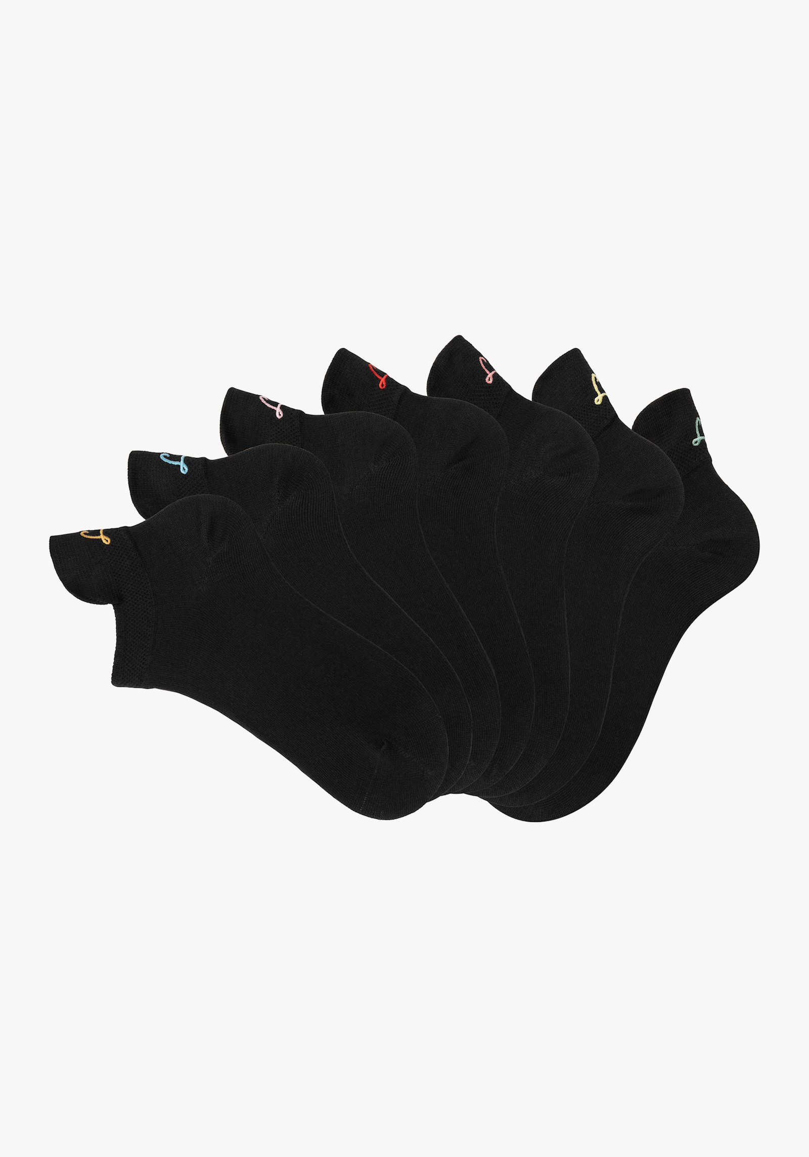 LASCANA Sneakersokken - 7x zwart