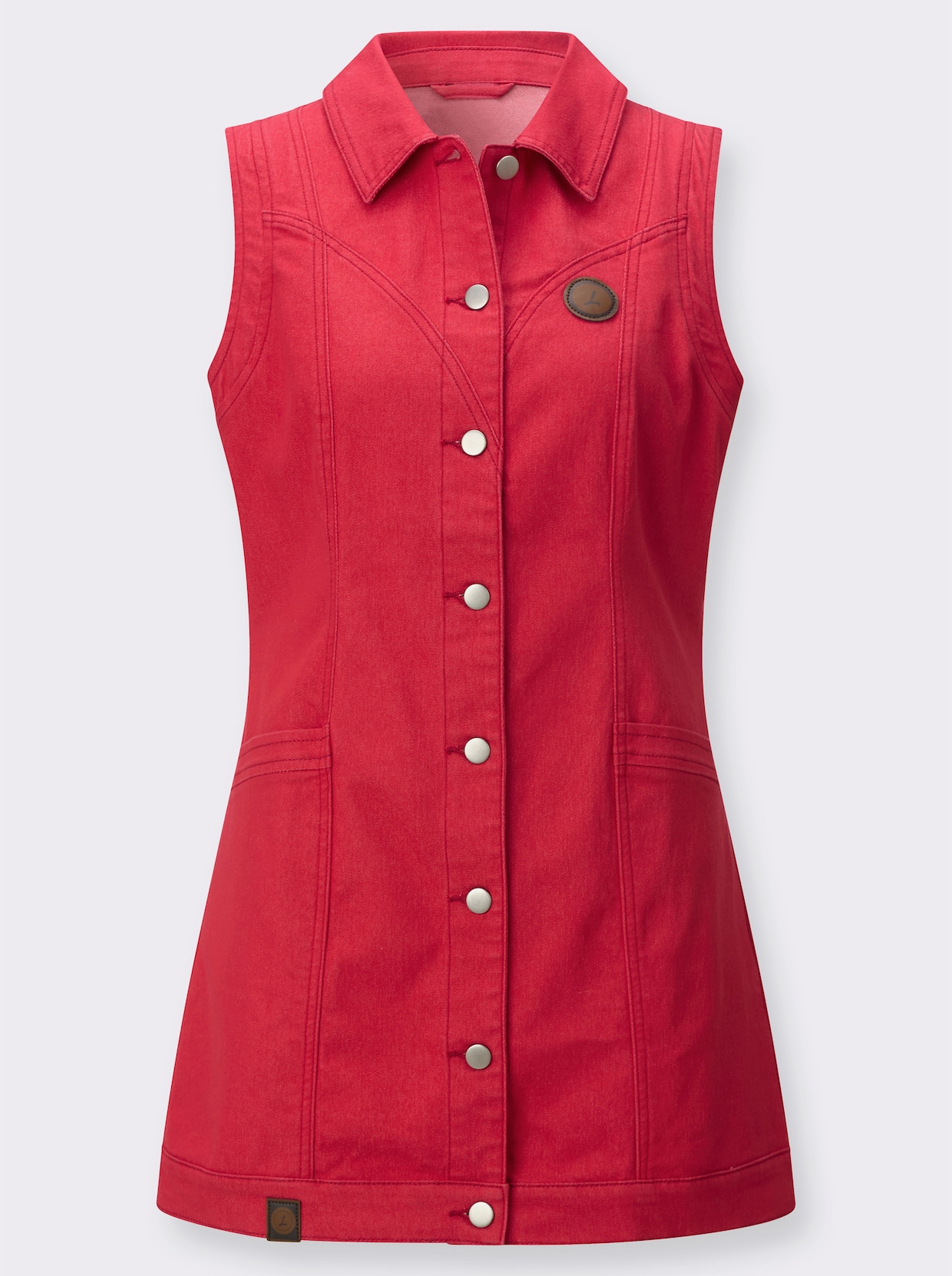 Jeansweste - erdbeere