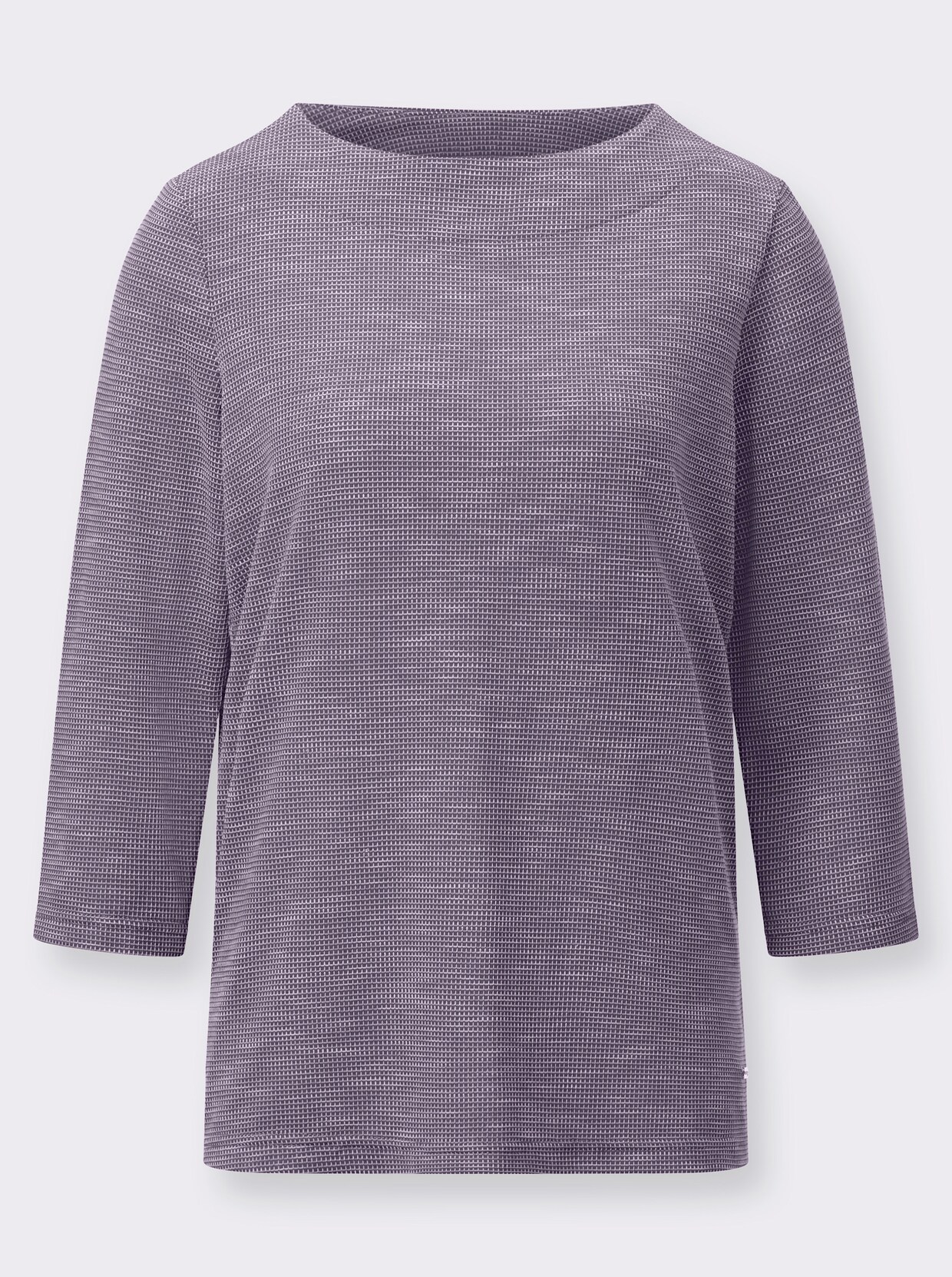 Shirt met 3/4-mouw - vijg/ecru gedessineerd