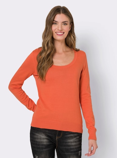 heine Pullover met ronde hals - oranje