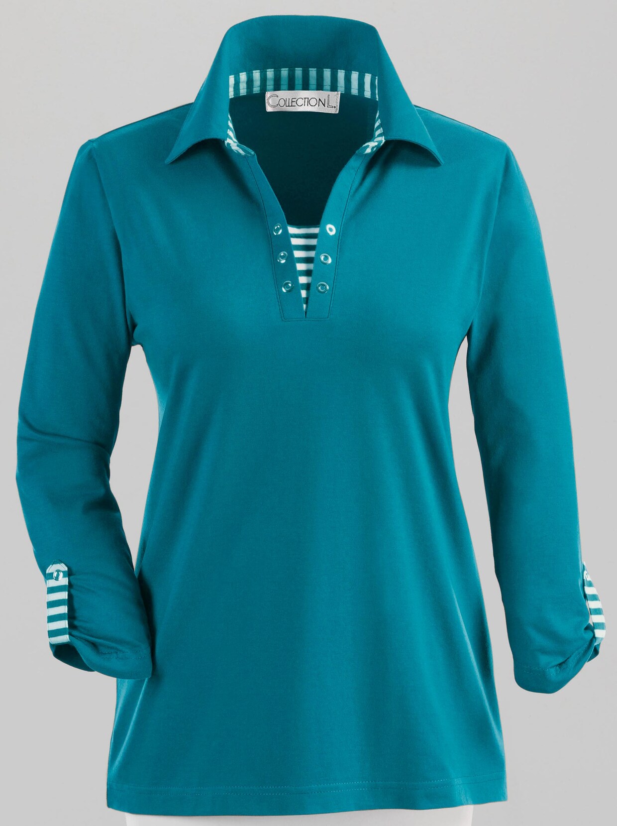 3/4-Arm-Shirt - petrol