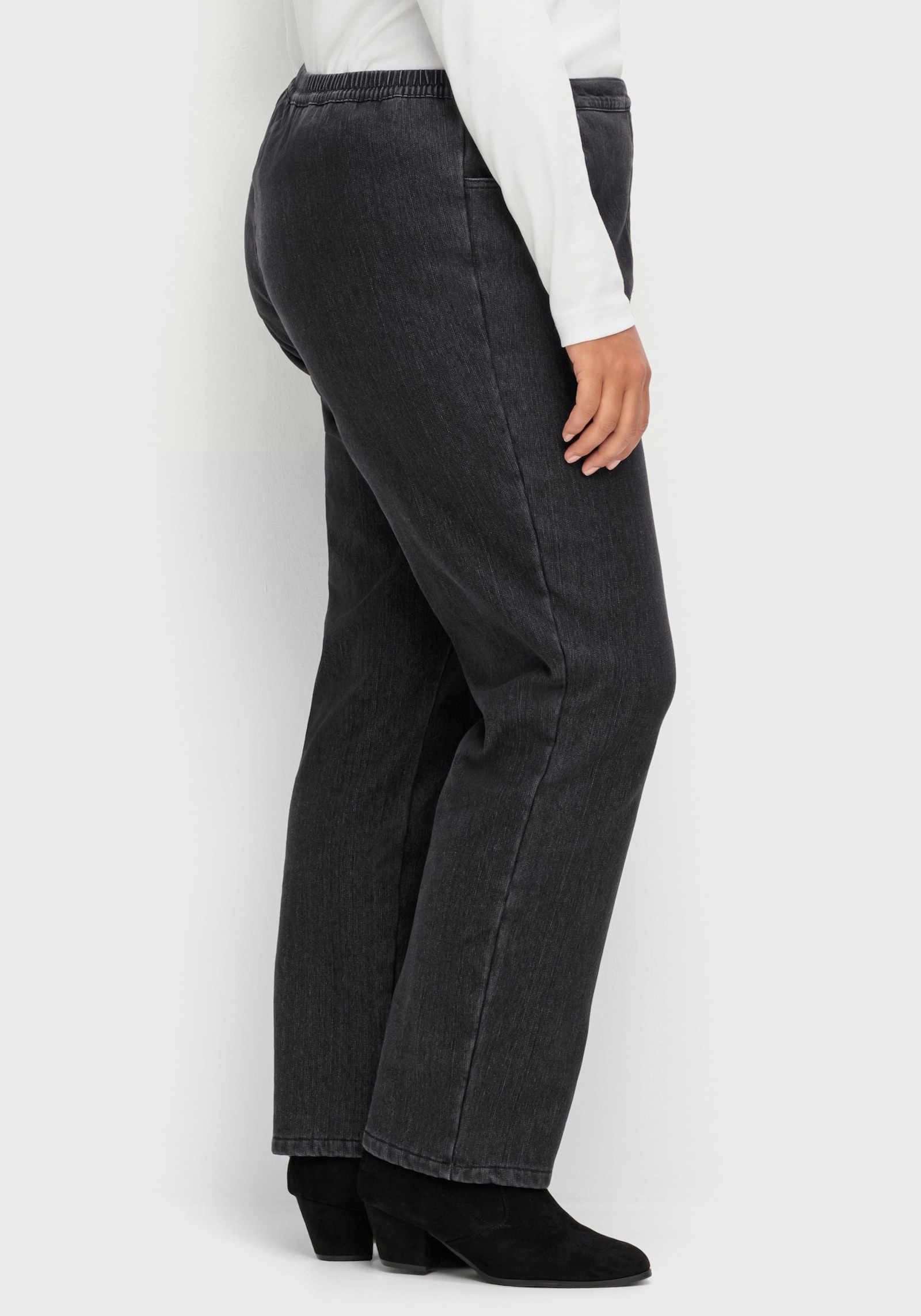 Thermojeans mit Fleece-Futter - black-denim