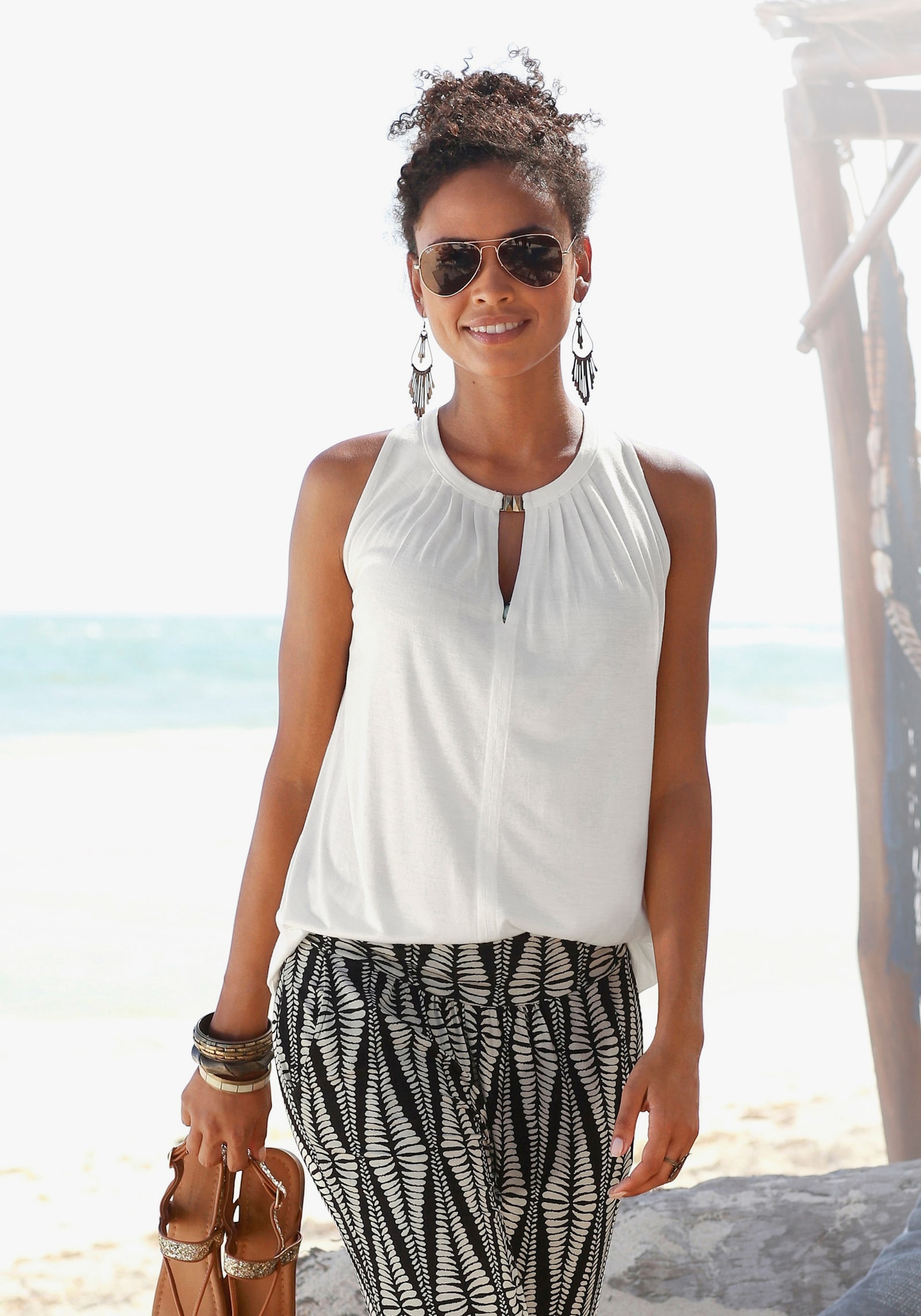 LASCANA Tanktop - creme