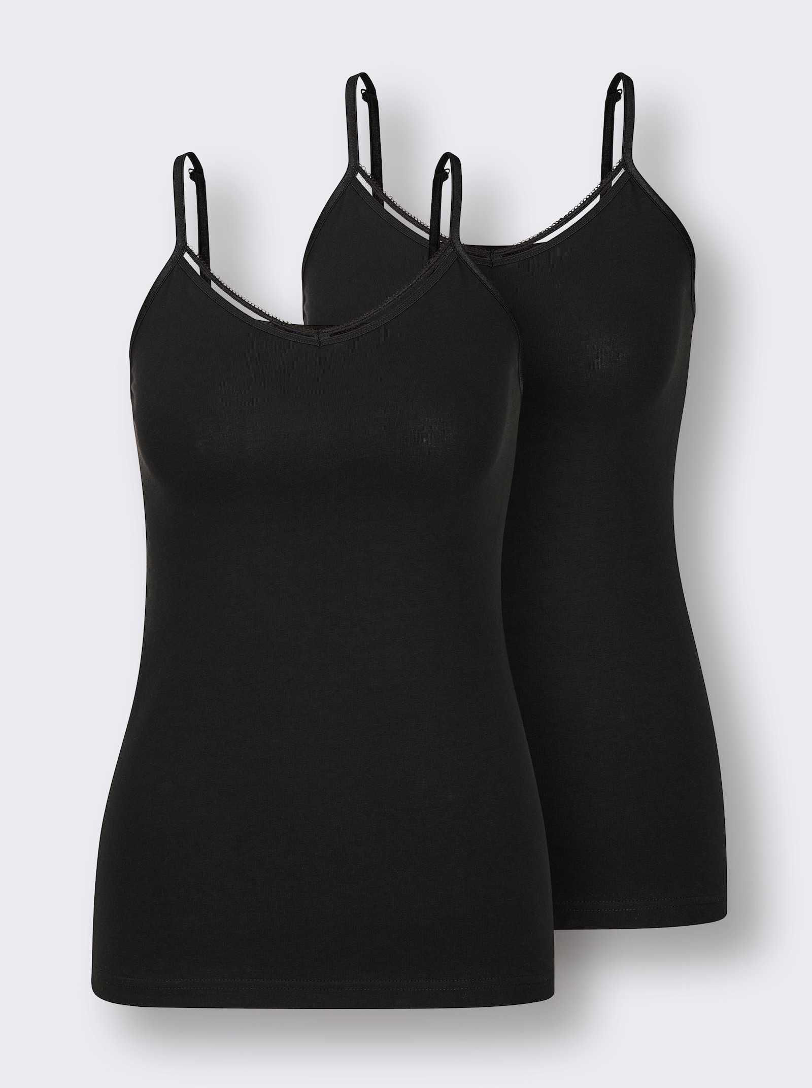 Trägerhemd - schwarz