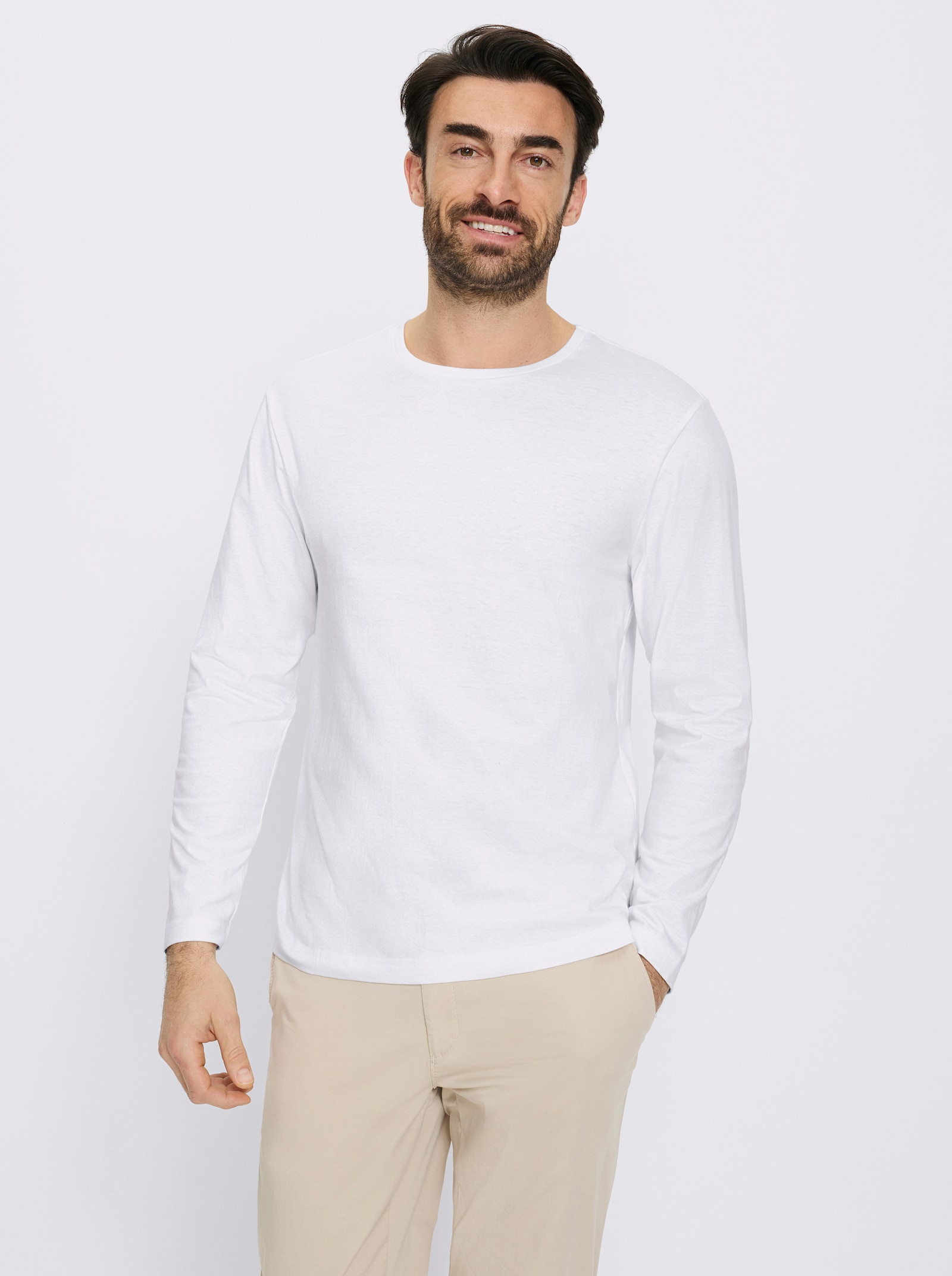 Catamaran Langarmshirt im Doppelpack - weiß + dunkelblau