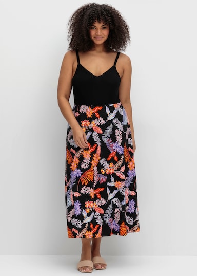 sheego Sommerkleid - schwarz bedruckt