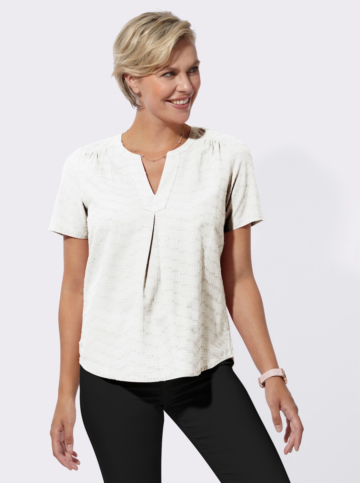 Comfortabele blouse - ecru