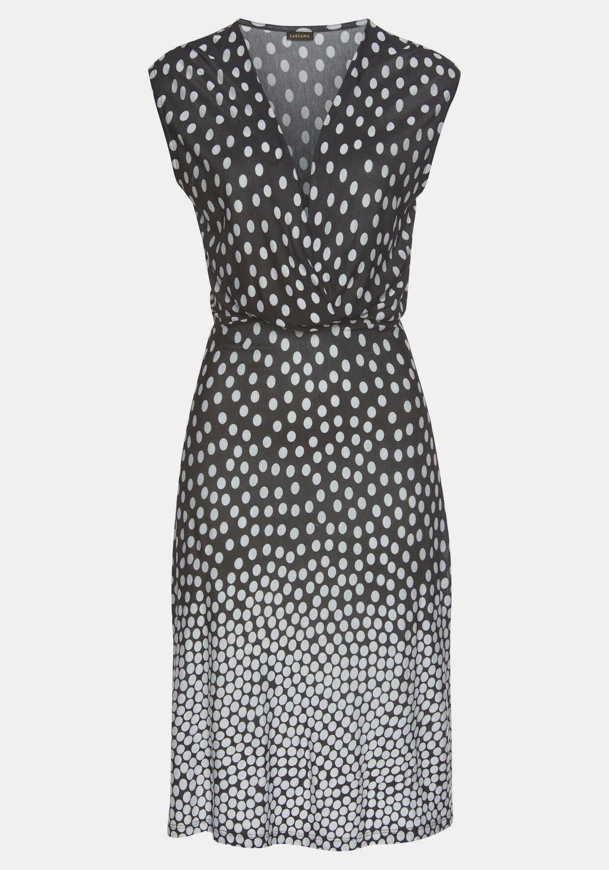 LASCANA Jersey jurk - zwart/wit geprint