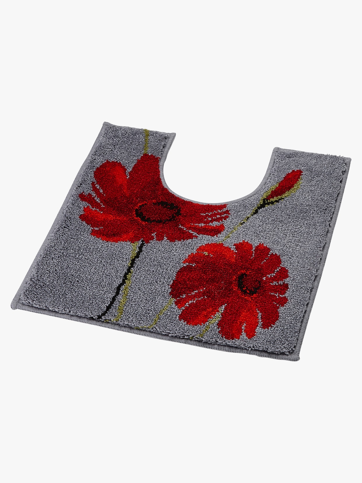 Grund Tapis de bain - gris-rouge