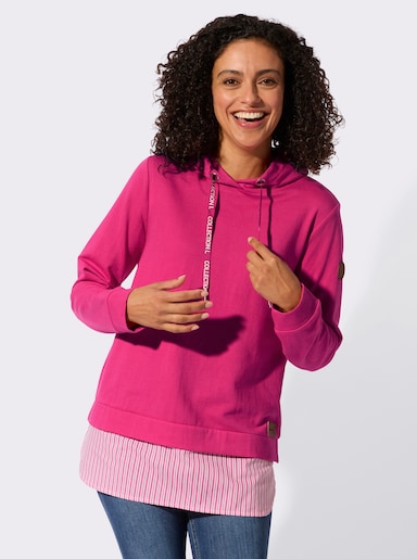 Kapuzensweatshirt - fuchsia