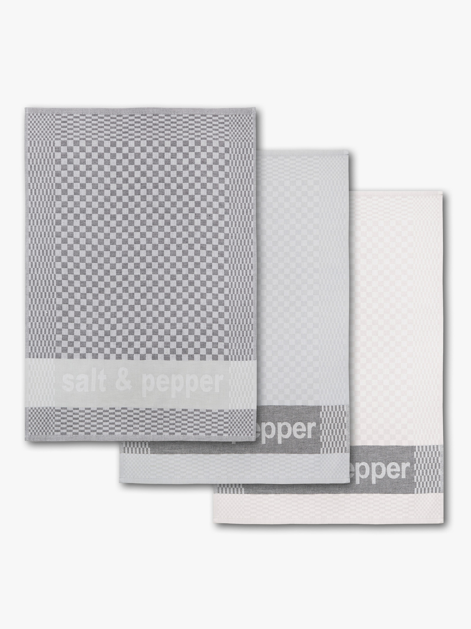  Geschirrtücher - weiß-grau