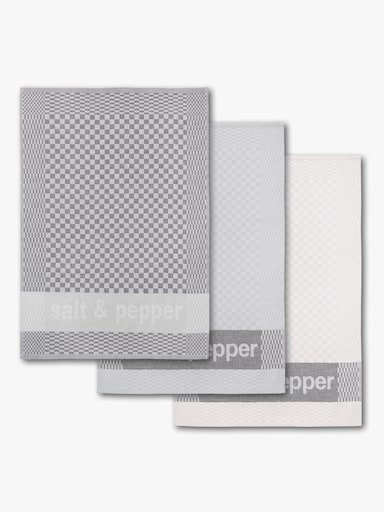 Geschirrtücher - weiß-grau