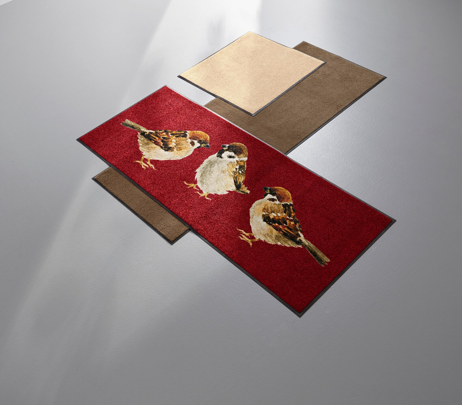 wash+dry by Kleen-Tex Voetmat - donkerrood