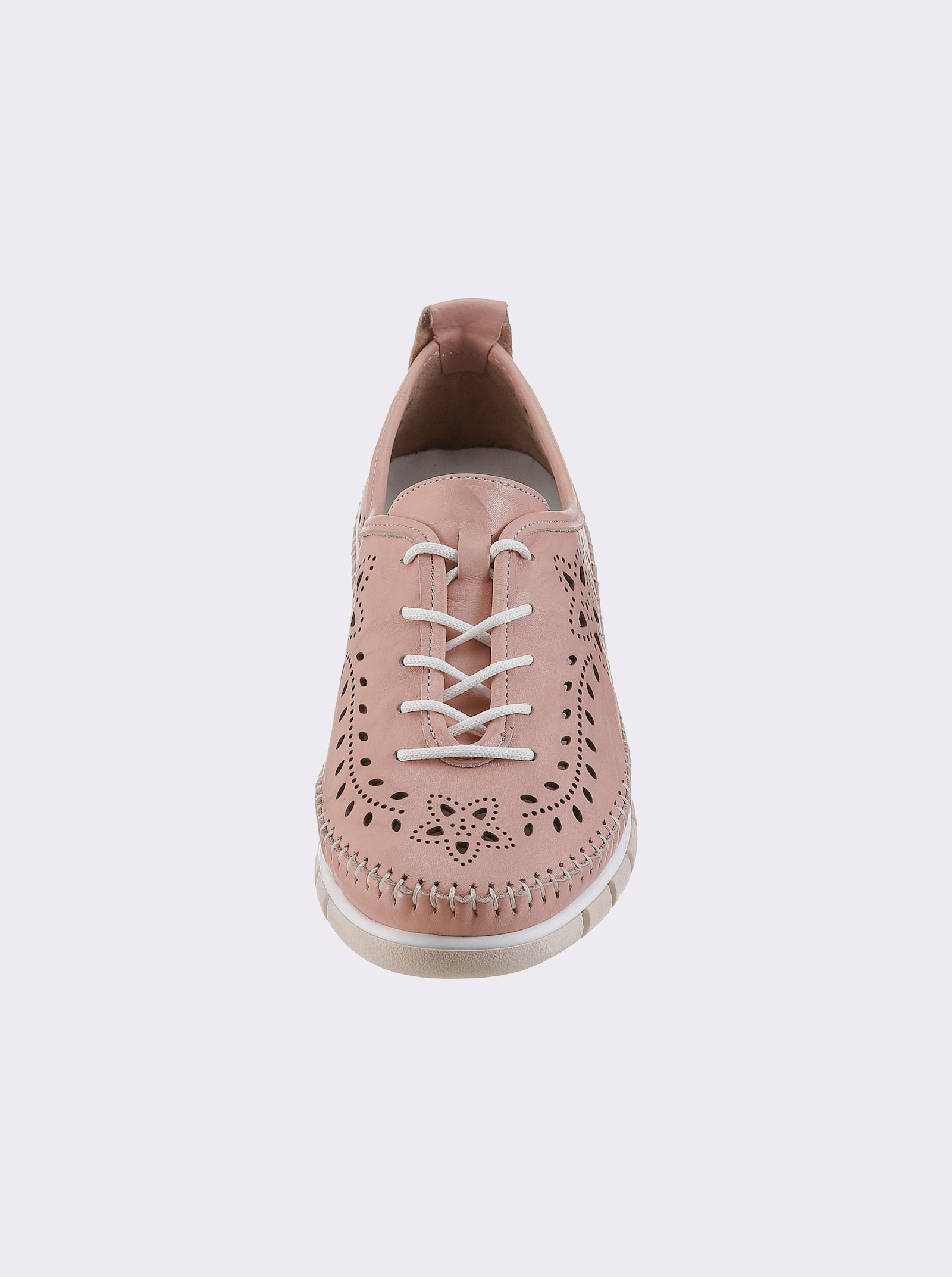 Gemini Schnürschuh mit Perforation - hellrose