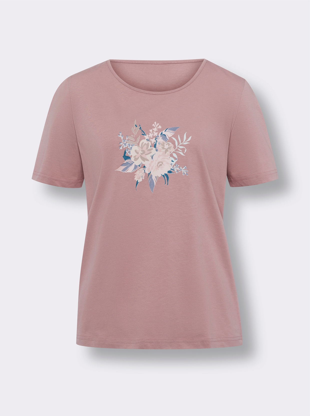 Shirt met korte mouwen - hortensia/duifblauw